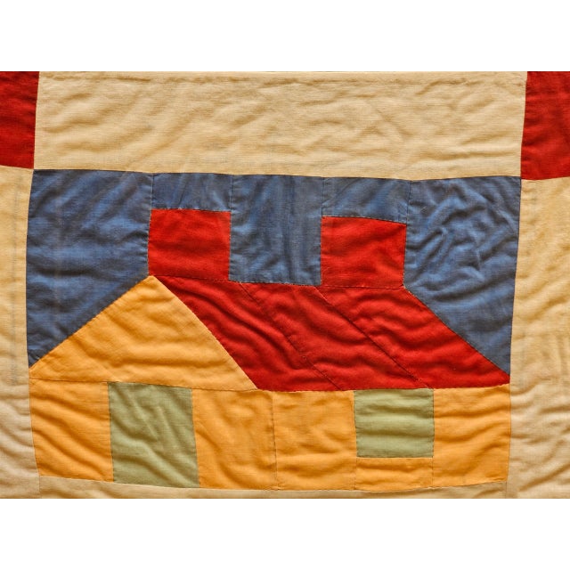 Textile Mid 20th Century Framed Crib Quilt For Sale - Image 7 of 10
