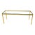 1970s Gold Metal Glass Top Console Table For Sale