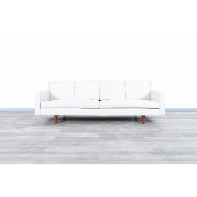 1960s Vintage Walnut Sofa by Edward Wormley For Sale - Image 5 of 10