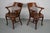 Set of Edwardian English Oak Spindle Back Captains Office Desk Chairs For Sale - Image 17 of 18