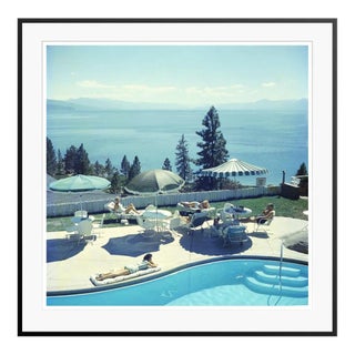 Relaxing at Lake Tahoe 1959 by Slim Aarons Black Framed C-Print For Sale