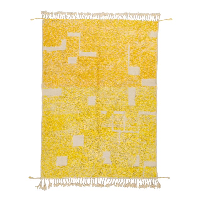 Hand-Knotted Moroccan Wool Rug | 9'11" X 7'5" | One of a Kind For Sale