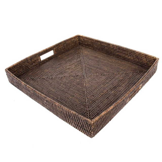 Artifacts Rattan Square Tray For Sale