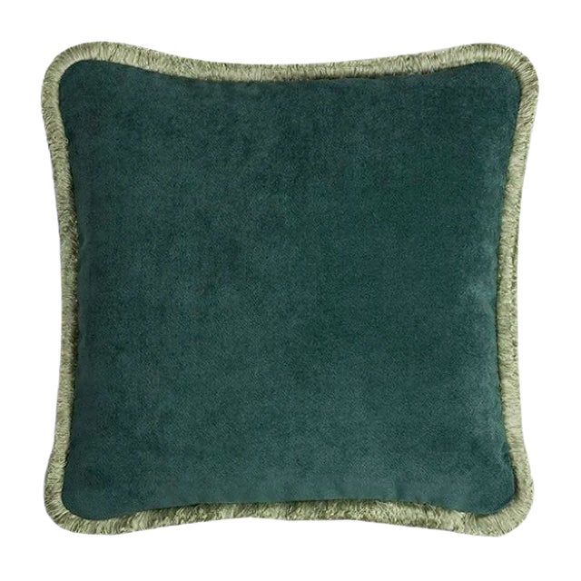 Happy Pillow in Forest and Light Green from Lo Decor For Sale