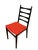 Red Mid 20th Century Set of 4 Italian Mid-Century Modern Ladder-Back Dining Chairs For Sale - Image 8 of 12