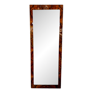 Period German Art Deco Black Walnut Mirror