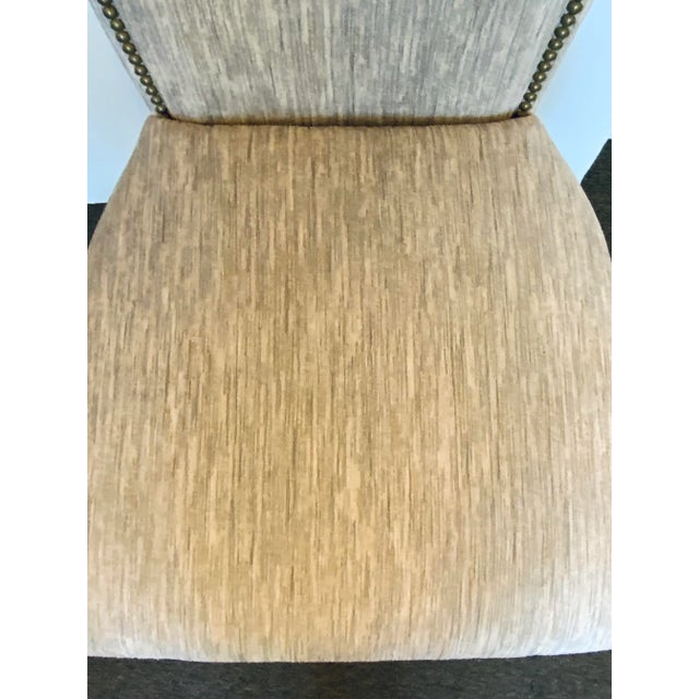 2020s Caracole Couture Modern Gray Velvet Uptown Dining Chairs Set of 4 For Sale - Image 5 of 7