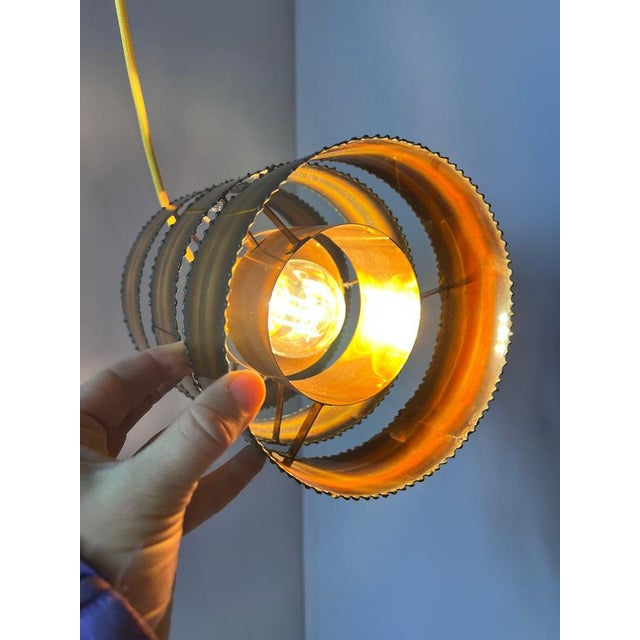 Brutalist Copper Hanging Lamp by Svend Aage Holm Sørensen for Holm-Sørensen & Co For Sale - Image 10 of 11