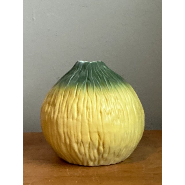 Late 20th Century Vintage Green Ombre Ceramic Vase For Sale - Image 5 of 12