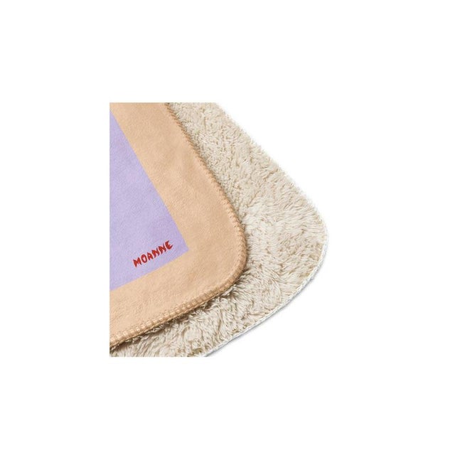 Boreal Blanket with Beige/Lilac Frame by Moanne For Sale - Image 4 of 5