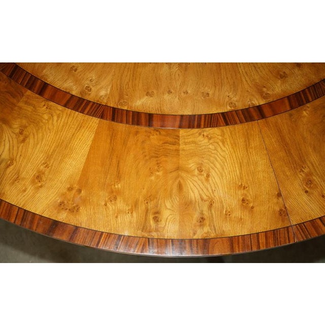 Extending Jupe Round Dining Table in Burr and Burl Oak For Sale - Image 17 of 18