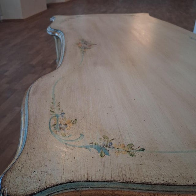Louis XV Style Hand-Painted Lady's Writing Desk in Beech, France, 1930s For Sale - Image 18 of 18