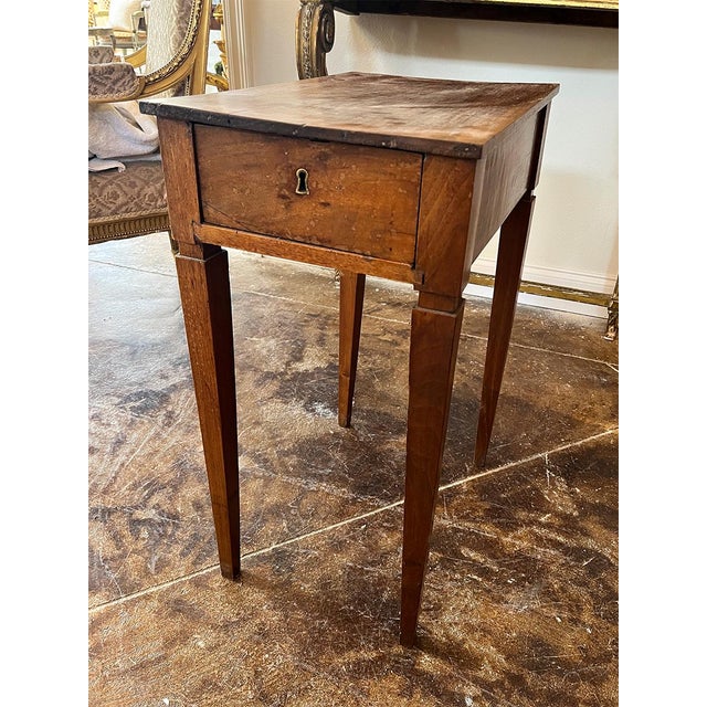 19th Century Petite Italian Walnut Side Table For Sale - Image 4 of 6