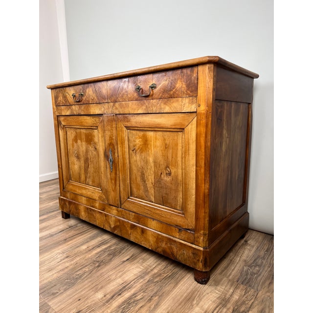 Biedermeier Antique French Biedermeier Fruitwood Buffet C. Mid 19th Century For Sale - Image 3 of 13