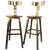 A Pair of Deco Style Steel Bar Stool For Sale