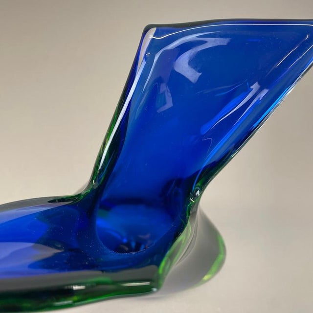 Blue Sommerso Glass Vase by Flavio Poli for Seguso, 1970 For Sale - Image 8 of 18