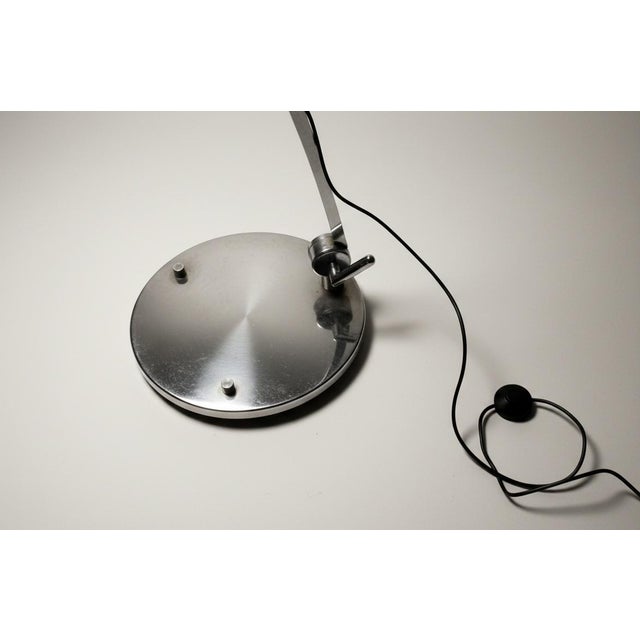 Italian Steel Chromed Adjustable Arc Floor Lamp, 1970s For Sale - Image 4 of 9