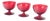 Ruby-Red Dessert Glasses by Monica Bratt for Reijmyre Glasbruk, 1950s, Set of 3 For Sale
