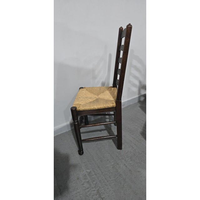 Oak Ladder Backed Dining Chairs, Set of 8 For Sale - Image 11 of 15