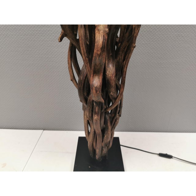 Vintage Table Lamp in Driftwood, 1980s For Sale - Image 10 of 15