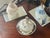1900 - 1909 1900s Victorian Lace Porcelain Set of 3 Figurines With Mirrored Stands For Sale - Image 5 of 9