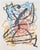 Untitled from Je Travaille Comme un Jardinier. Lithograph on Rives vellum paper. Hand signed lower right by Joan Miro....