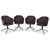 Freifrau Ona Fabric Chairs with Benches, Brown and Grey with Pattern, Set of 5 For Sale - Image 4 of 18