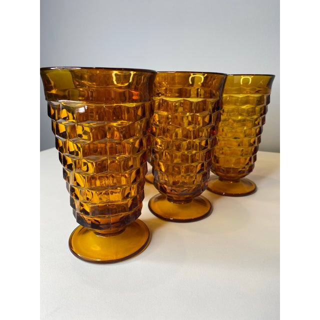 1960s Amber Whitehall Iced Tea Glasses Set of 6 Chairish