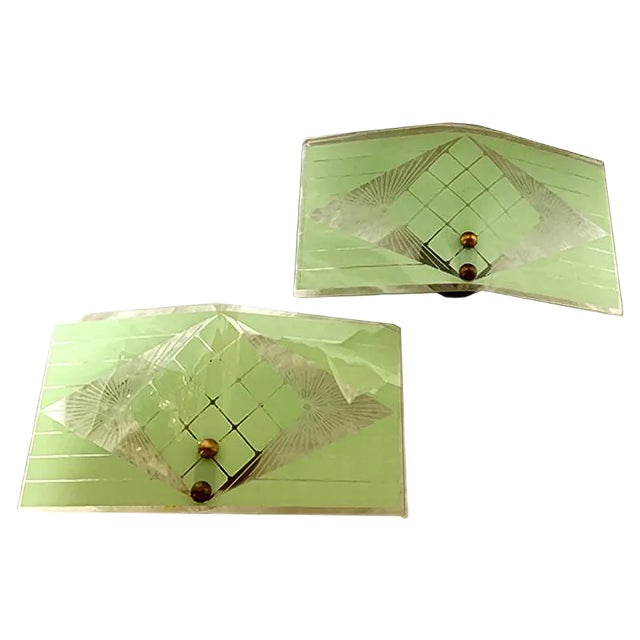 Mid-Century Italian Sconces, Set of 2 For Sale