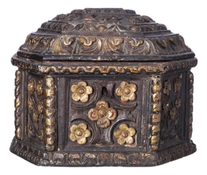 Safe in Carved Wood