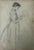 Beige Heinrich Pforr, Studies of Women, 1920s, Pencil For Sale - Image 8 of 13