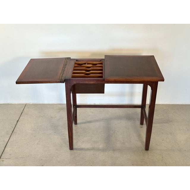 Vintage Wooden Writing Table, 1950s For Sale - Image 4 of 18