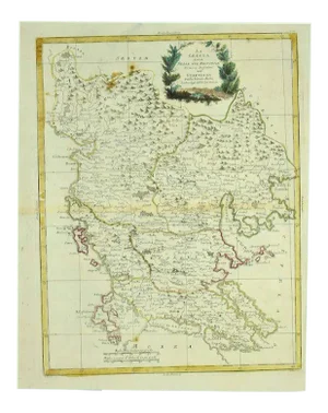 Antonio Zatta, Map of Greece, Etching, 18th Century
