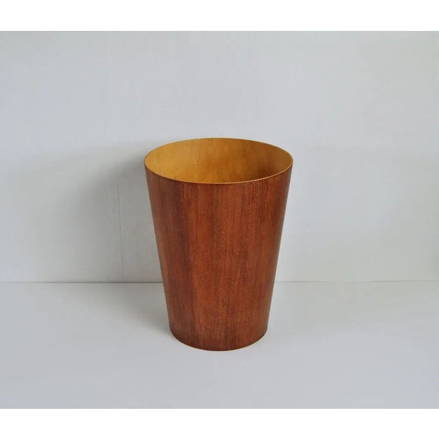 Brown Swedish Paper Basket by Martin Åberg for Servex, 1960s For Sale - Image 8 of 8