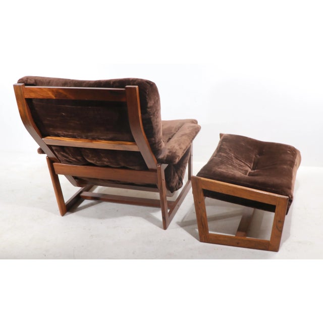 Mid-Century Modern Scandinavian Mid Century Lounge Chair and Ottoman For Sale - Image 3 of 7