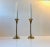 Mid-Century Modern Mid-Century Danish Brass Candlesticks from Hyslop, 1960s, Set of 2 For Sale - Image 3 of 5