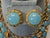 Trifari Trifari 4 Strand Etruscan Alfred Philippe Aqua Lucite Necklace Earrings Set For Sale - Image 4 of 8