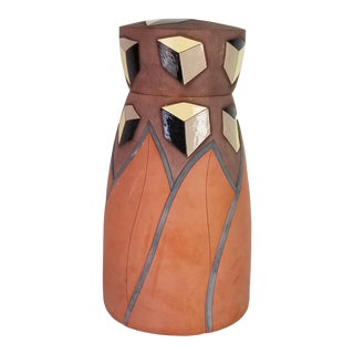 1980's Don Cornett Post Modern Style Art Pottery Vase/Sold For Sale