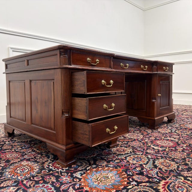 Classic English Double Desk For Sale - Image 13 of 18