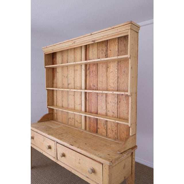 19th Century Country English Farmhouse Pine Kitchen Dresser For Sale - Image 4 of 9