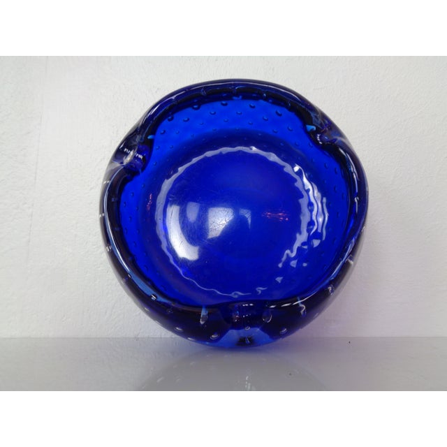 Blue Sommerso Murano Glass Bowl, Italy, 1960s For Sale - Image 13 of 15