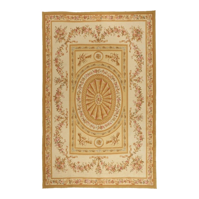 Vintage Chinese Aubusson Rug, 11'05 X 17'09 For Sale