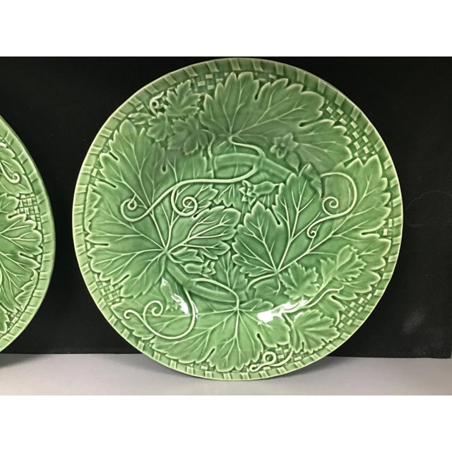 You are buying a matched pair of these beautiful Vintage Bordallo Pinheiro Large Leaf Plates. They are 12 1/4 inches!