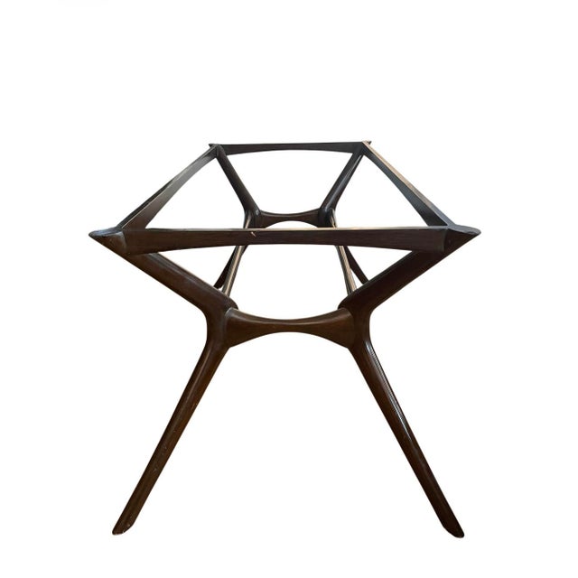 Attribued to Palecek Copenhagen Mid Century Style Mahogany Dining Table - No Glass For Sale In San Francisco - Image 6 of 7