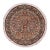 Shabby Chic Botanical 1990's Pak-Persian Brown/Gray Wool Round Rug - 6'2'' X 6'3'' For Sale