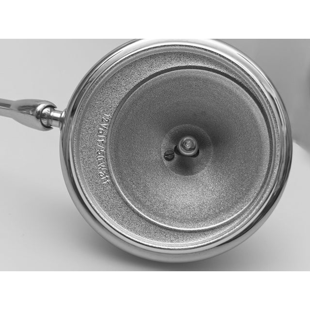 Silver Chrome-Plated Table Lamp with Counterweight from Hustadt Leuchten, Germany, 1970s For Sale - Image 8 of 12