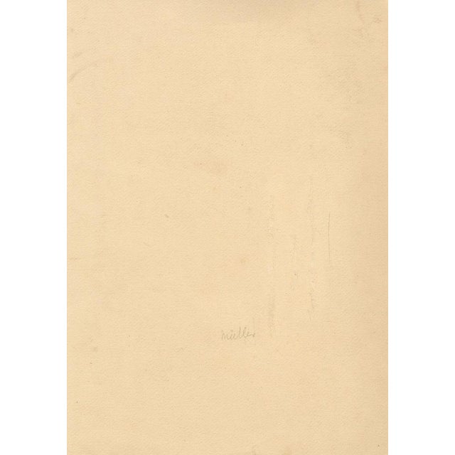 William James Müller, Interior with Woman Seated by Fire, Early 19th Century, Watercolour For Sale - Image 3 of 4