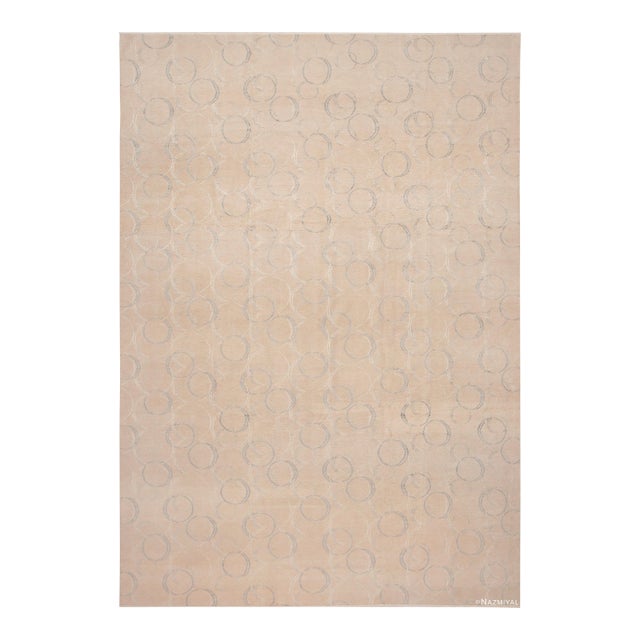 Nazmiyal Collection Modern Contemporary Silk and Wool Rug For Sale