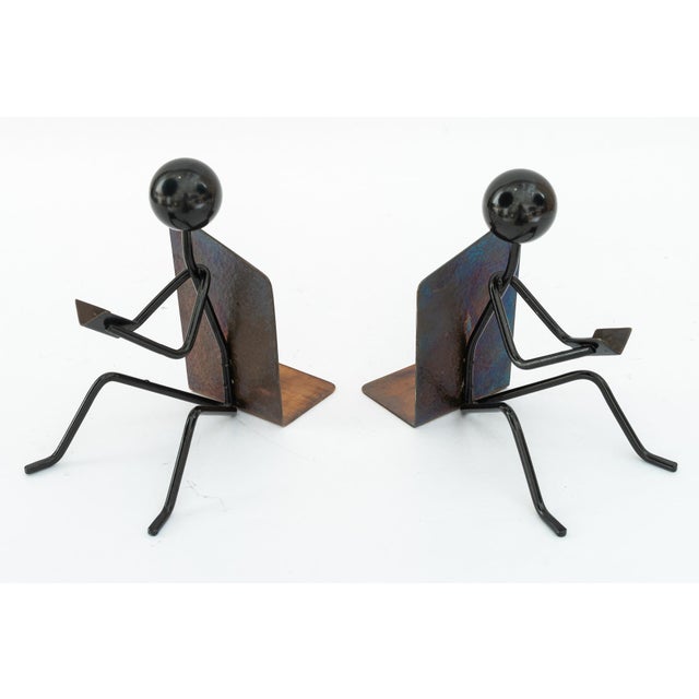 Vintage Hammered Bookends, 1950s, Set of 2 For Sale - Image 10 of 13