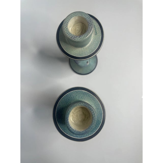 A Pair of Boho Chic Soapstone Candlesticks For Sale In Houston - Image 6 of 12